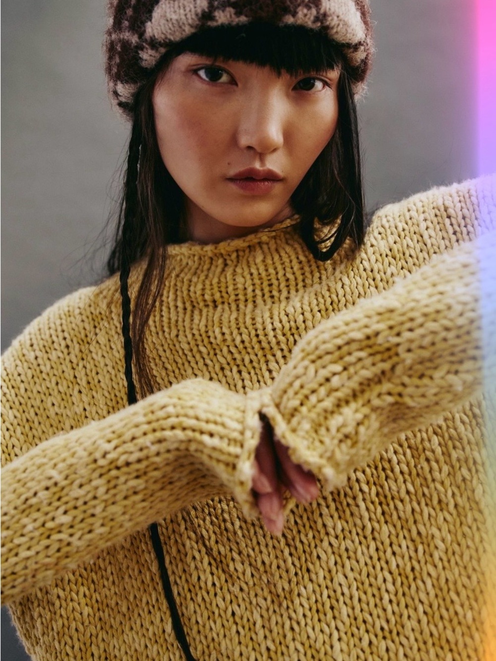 Free People Opal Rollneck Knit Sweater in Mango Mint - Picture 2 of 9